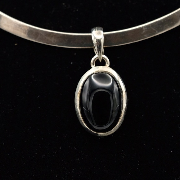 Dark Pool of Protection Black Obsidian 4.6G 925 Sterling Silver pendant - Picture 12 of 12